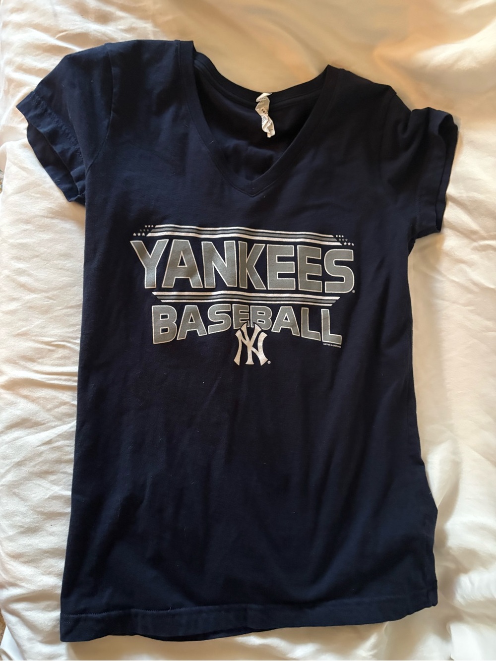 Kids Navy Yankees Baseball Graphic Tee